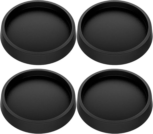 Furniture Coasters,Caster Cups,Furniture Leg Protectors 2.5 Inch 4pcs Rubber Pads no Slip for Hardwood Floors Black