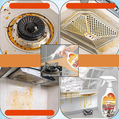Kitchen Degreaser Spray, Kitchen Oil Stains Spray, Heavy Duty Degreaser For Kitchens, Oil Stain Remover, For Grills,Oven,Cabinet, Air Fryer,Home & Commercial, 240ML/8.45OZ (2PC)