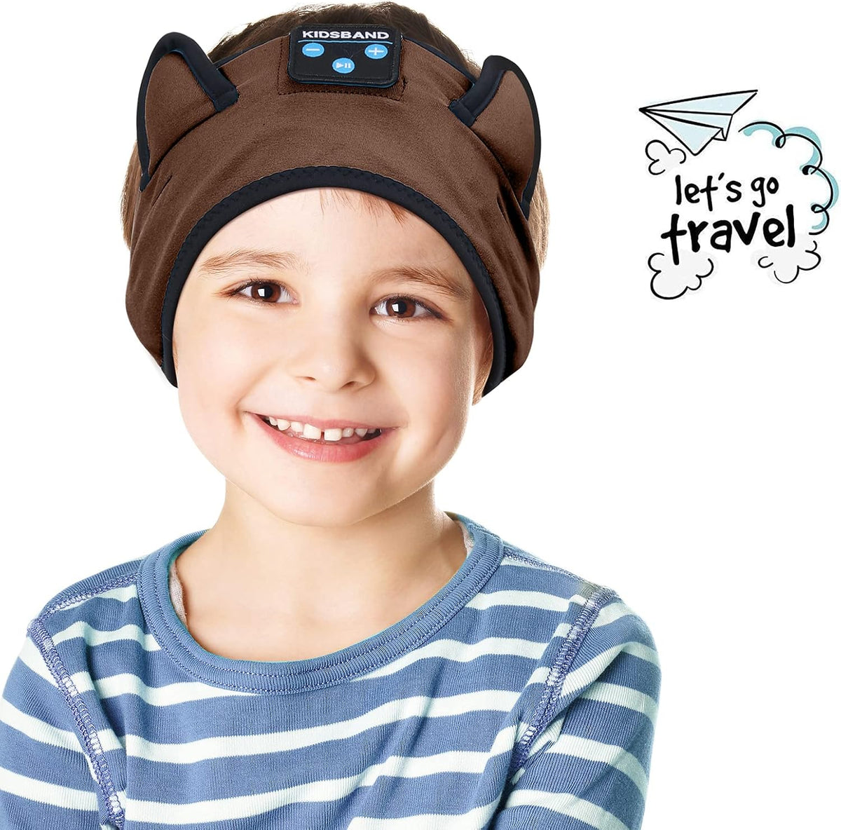KIDSBAND Kids Bluetooth Headphones, Sleep Headband [Wireless & Wired Playback 2in1] Foldable Headphones for School/Travel/Tablet/Sleep