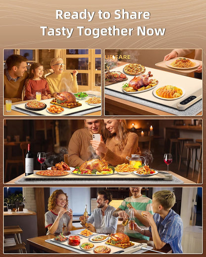 Warming Mat For Food Extra Large 36"x16" 580W Food Warming Mat Buffet Servers and Warmers,Chafing Dishes for Buffet 6 Temp 6 Hour,Roll Up Food Warmers for Parties Buffet Catering Gatherings