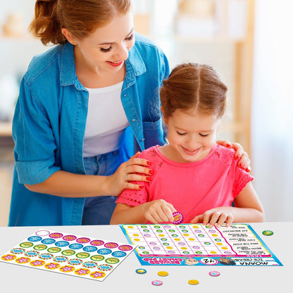 Behavior Reward Chart System - Pad with 26 Chore Charts for Kids, 2800 Stickers to Motivate Responsibility & Good Habits