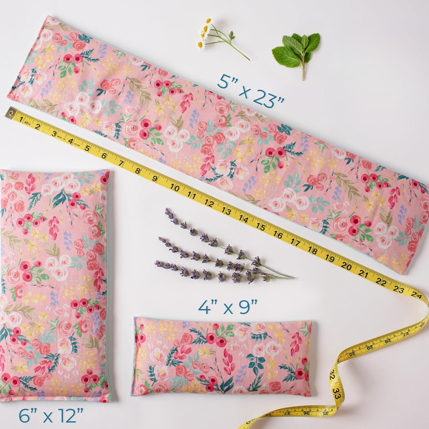 Microwave Heating Pad, Microwavable Hot Pack, Ice Pack, Moist Therapy or Cold Compress, Flax Seed and Dried Herbs, Great for Back, Neck, Head, Cramps