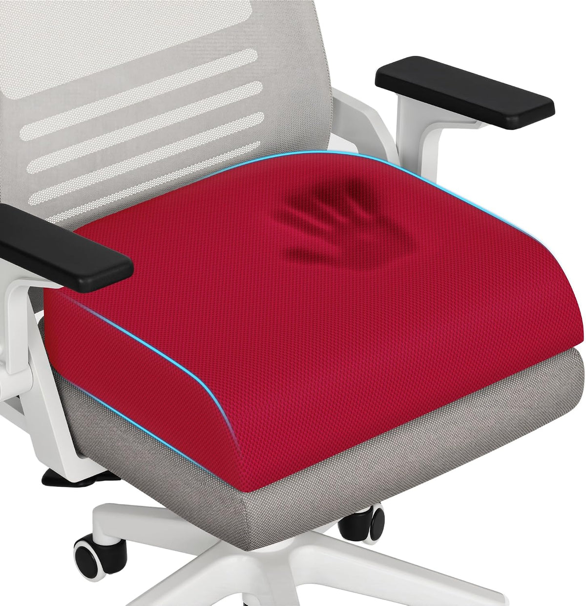 TranquilRelax Memory Foam Seat Cushion for Office Chair, 3-Inch, Black
