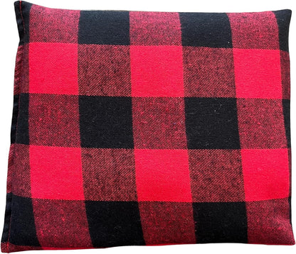 HOME COMFORT Black Plaid Regular Therapeutic Microwavable Heating & Cooling Pad – Natural Rice Pack (10x7 inches)