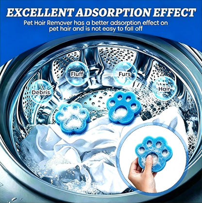 Pet Hair Remover for Laundry Reusable Dryer Pet Hair Balls and Lint Traps Effortlessly Removes Dog Cat & Dog Hair from Clothes in Washing Machine Hair Catcher (6Pcs)