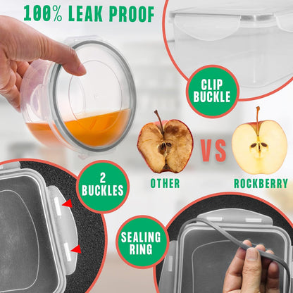 5 Pack Large Fruit Storage Containers for Fridge with Removable Colander | Plastic Food Storage Containers with Lids Airtight-Leak Proof Refrigerator Organizers and Storage of Vegetable