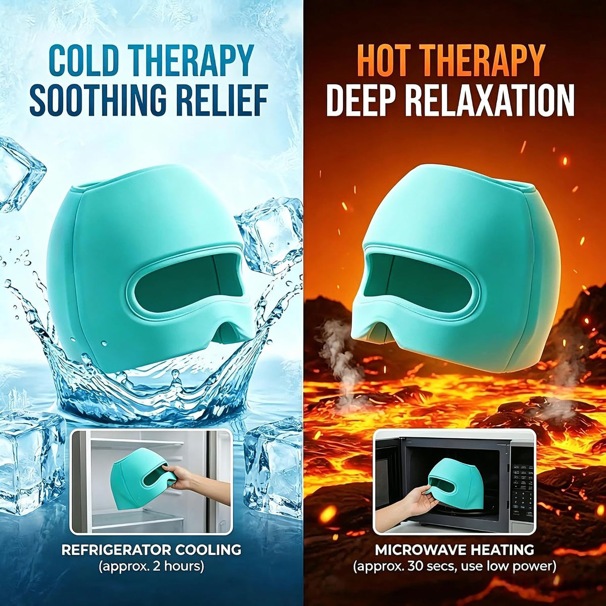 3-in-1 Migraine Relief Cap with Eye Holes