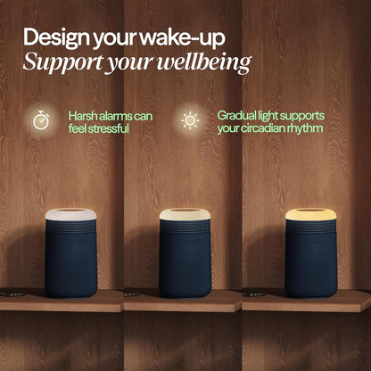 BLUEAIR Air Purifiers with Sunrise Alarm Clock for Home Bedroom Dorm, Beige