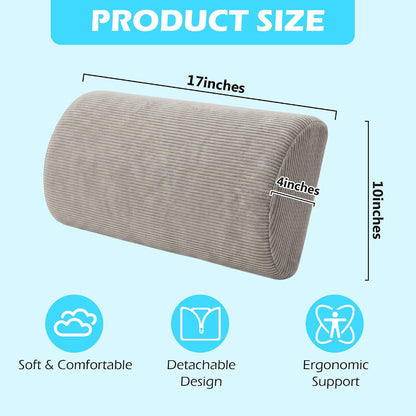 XIAIJIA Lumbar Support Pillow for Couch, Recliner Chair, Office, Gray
