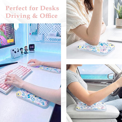Ospelelf Ergonomic Elbow Pad, Gel Keyboard Wrist Rest Support for Office Desk Chair, Arm Wrist Pad for Typing Pain Relief