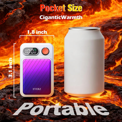 Electric Hand Warmers Rechargeable 2 Pack, Magnetic AI Hand Warmers with LED Display & 4 Levels, Portable Pocket Heater, Gifts for Christmas, Camping, Golf, Raynauds, Hunting, Women & Men