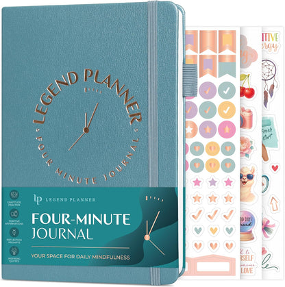 Legend Four-Minute Journal with Prompts & Habit Tracker – Daily Gratitude Journal for Women & Men – Guided Positivity, Self-Reflection & Affirmation Notebook (Lavender)