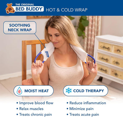 Carex Bed Buddy Heat Pad And Cooling Neck Wrap - Microwave Heating Pad For Sore Muscles - Cold Wrap Pack For Aches and Pain