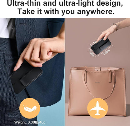 NEWZCLA【2 Pack】Rechargeable Book Light for Reading in Bed,Foldable Clip-On Reading Light,Lightweight 3 Color Amber Eye Care & Stepless Dimming,80H Lasting LED Lamp Gifts for Book Lovers,Travel/2*Black