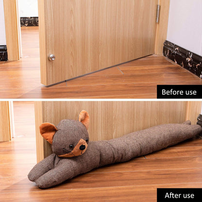 SWISSELITE 36 Inch Under Door Stopper, Decorative Door Noise Blocker | Weighted 3.2 Pounds Animal Air Draft Stopper Soundproof Energy Saver for Door & Window