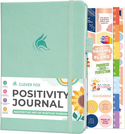 Clever Fox Positivity Journal for Women, 5-minute Gratitude, Seashell