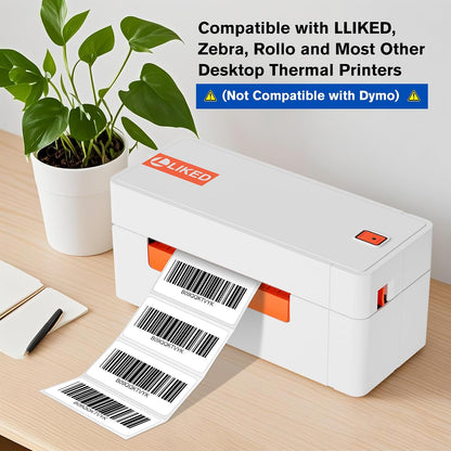 L LIKED 2" x 1" Thermal Labels, Blank Removable Labels with No Residue, Water and Oil Resistant, Use for Both Home and Office (1 Roll, 1300 Labels)