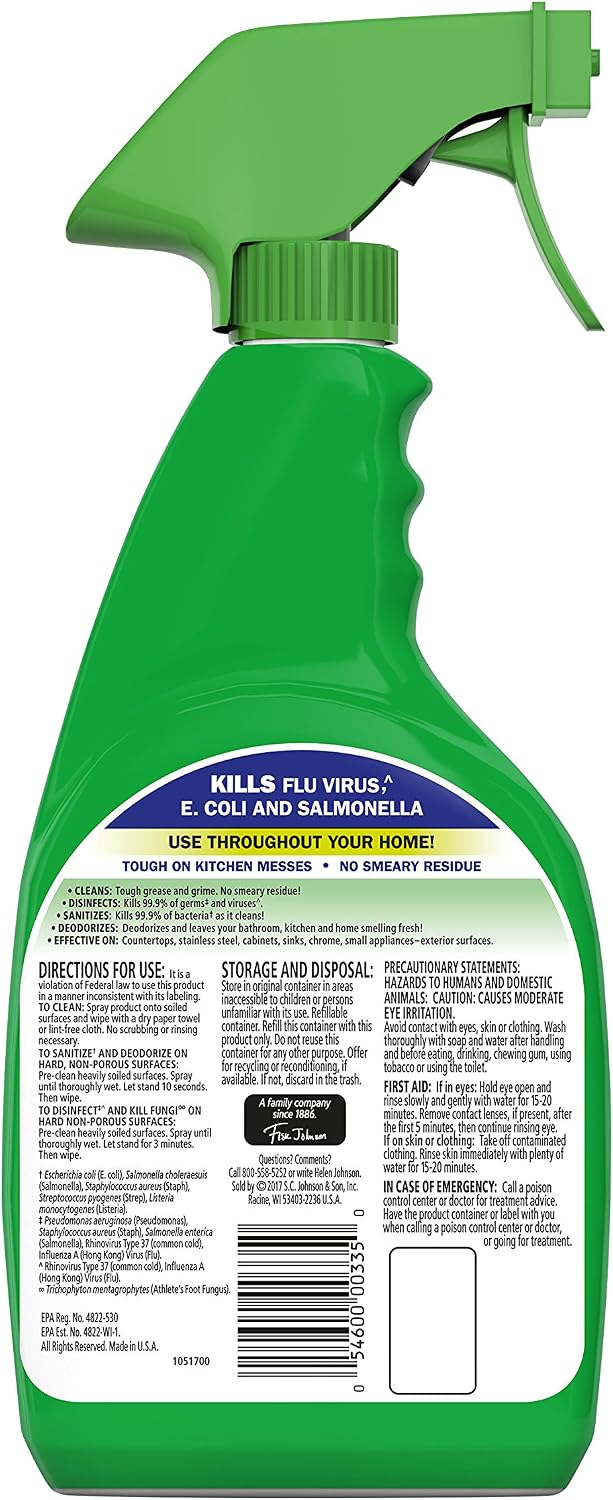 Fantastik All Purpose Cleaner, Multipurpose Surface Cleaner & Kitchen Grease Removal, Packaging Designed to Prevent Leakage and Breakage, Fresh Scent, 32 Fl Oz