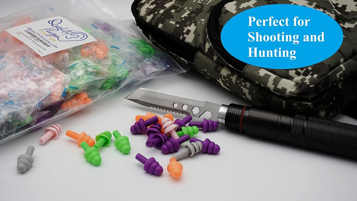 50 Pair of Soft Reusable Silicone Ear Plugs for Sleeping Swimming Concert Music Construction Work Industrial Shooting - Hearing Protection up to 25dB NRR - Waterproof Ear Plugs for Swimming Adult Men