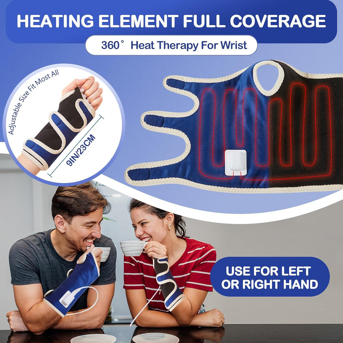 Cordless Foot Warmer with Heat and Massage - Rechargeable Heating Pad for Feet, 3 Temp & Vibration Levels, 60 Min Timer for Plantar Fasciitis, Ankle Pain, Cold Feet at Home, Office, Sleeping