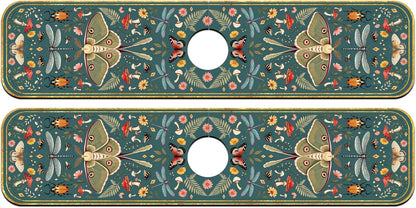 2 Pcs Kitchen Sink Splash Guard Faucet Mat Wood Grain Pattern Faucet Mat for Sinks Natural Wood Color Absorbing Drying Mats for Kitchen Bathroom, 23.6x5.5inch