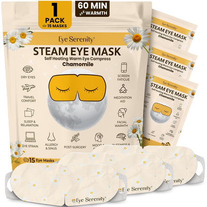 Eye Serenity Steam Eye Mask, Heated Eye Mask Fast Relief for Stye Unscented