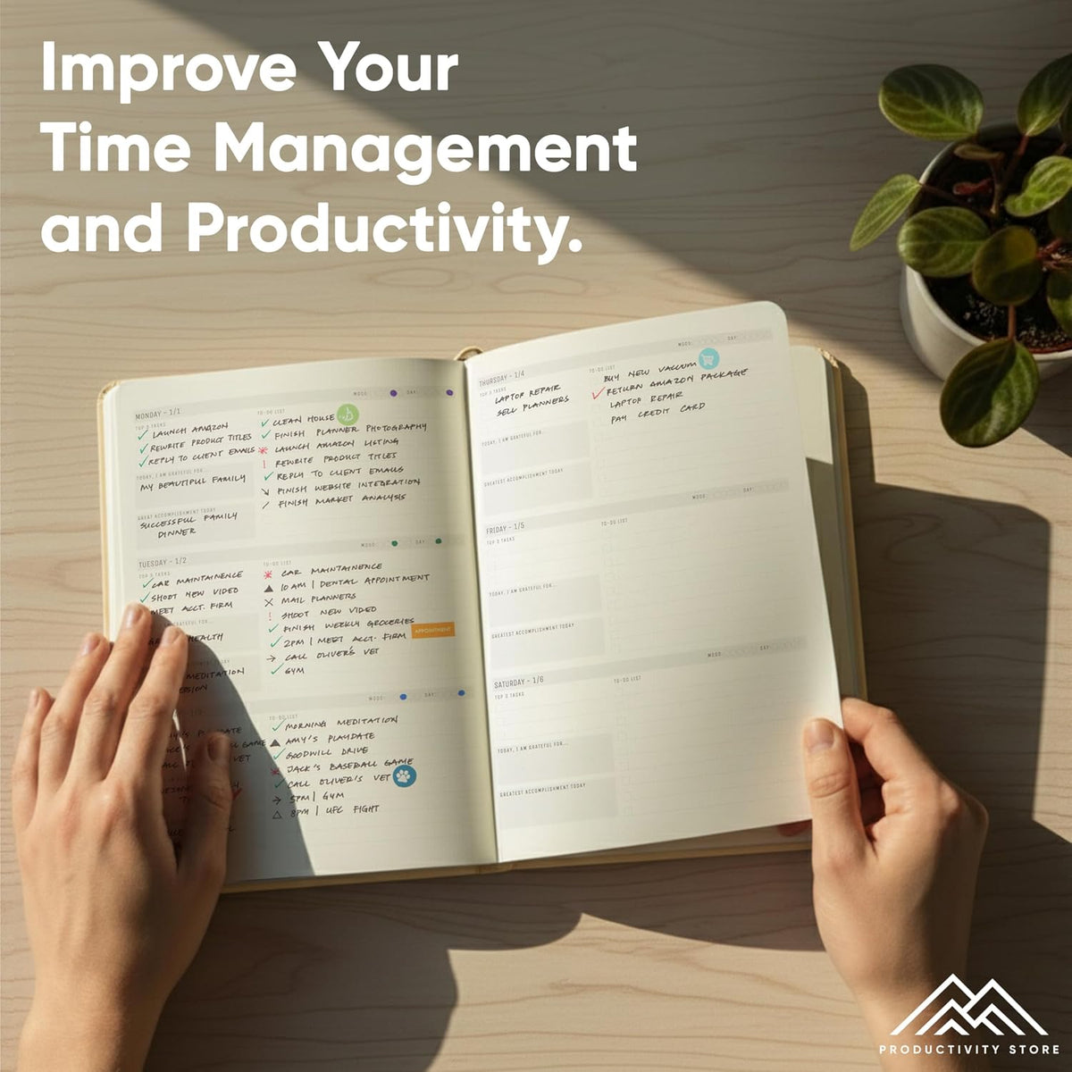 Dated, 2026 Planner, 5.8” x 8.3” - The #1 Productivity Planner to Achieve Your 2026 Goals - Planner 2026-2027 by PRODUCTIVITY STORE (A5, GREY)