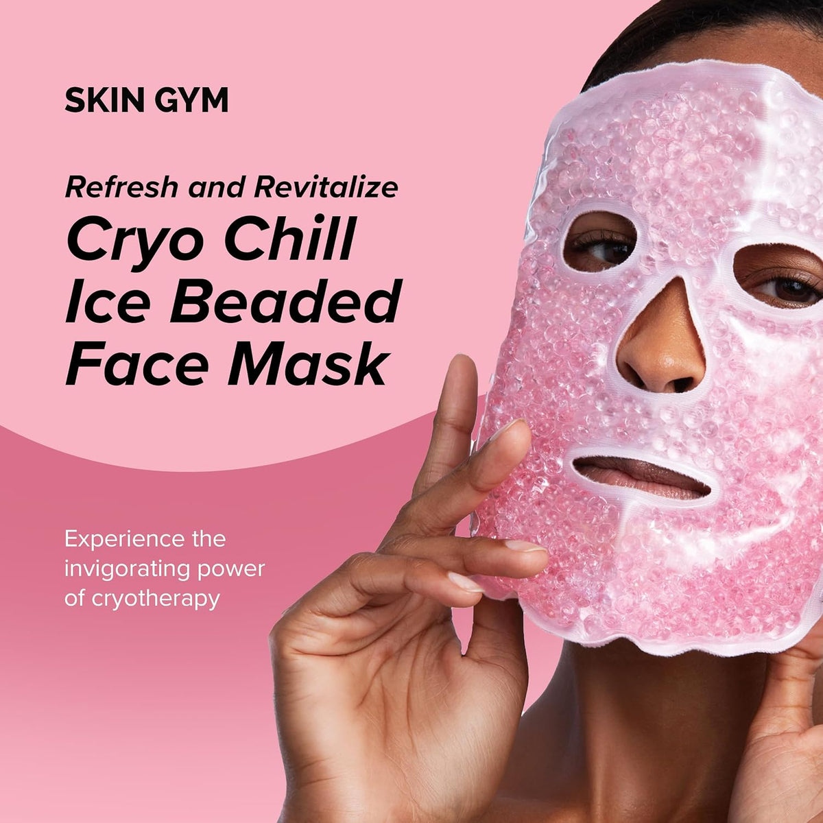 SKIN GYM CryoChill Ice Beaded Face Mask, Reusable Cooling Cryo Puffiness