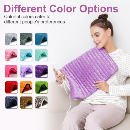 Heating Pad,Heated Blanket,Heating Pad for Back Neck,Grey,24x12 Inch | Electric Heating Pad,Dry/Moist Heat Heating Pads,Heating Pads for Shoulder,Abdomen,Heat Pad for Women Men,Birthday Gift