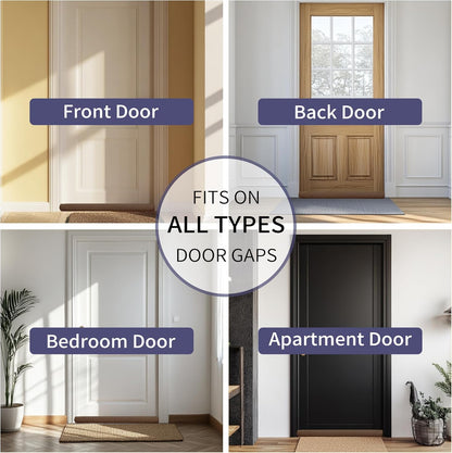 Ciieyuo Premium Velvet Under Door Draft Stopper, Adjustable 30-36 Inches | Door Air Draft Stopper, Easy-to-Install Under Door Gap Filler, Blocks Noise, Cold Air, Light, Dust, and Drafts