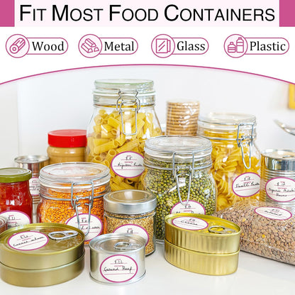 L LIKED 120 Stickers Dissolvable Food Labels for Containers 1 1/2" x 2 1/2" Canning Labels for Jars (Roll of 120) (1 Rolls)