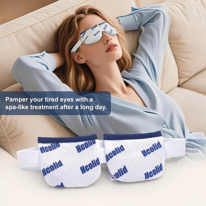Heated Eye Mask for Dry Eyes Microwavable Eye Compress Moist Heat Eye Pad White 1pc