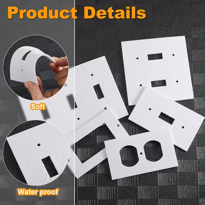 Tondiamo 46 Packs Outlet Insulation Pads Wall Plates Sealers for Electrical Save Energy Switch Plate Insulation Weatherproof Foam Switch Sealer