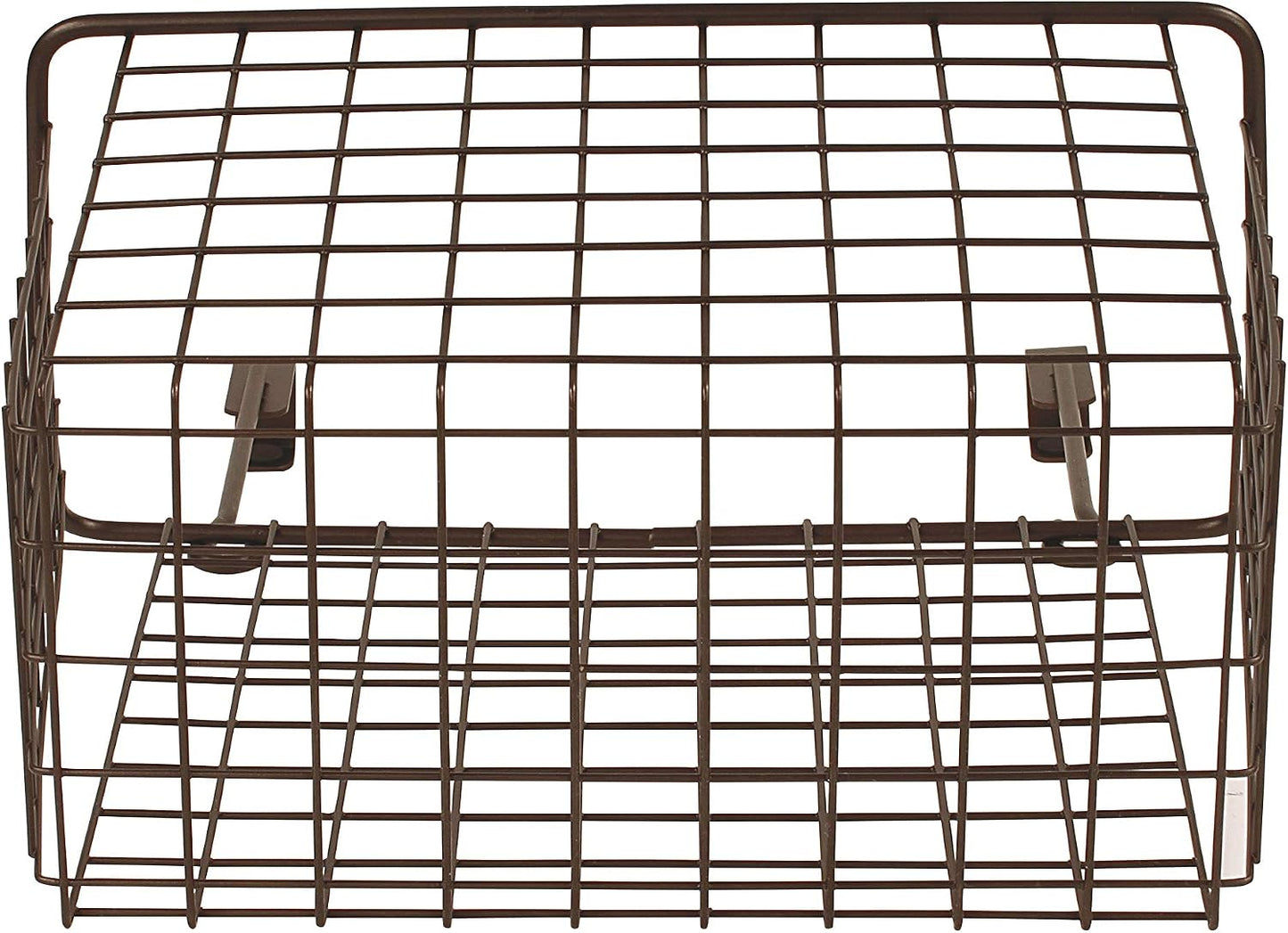 Spectrum Hanging Baskets for Organizing (Large, Satin Nickel) - Grid Over the Cabinet Wire Basket for Kitchen or Bathroom - Door Hanging Storage Organizer for Cleaning Supplies, Washcloths, & Towels