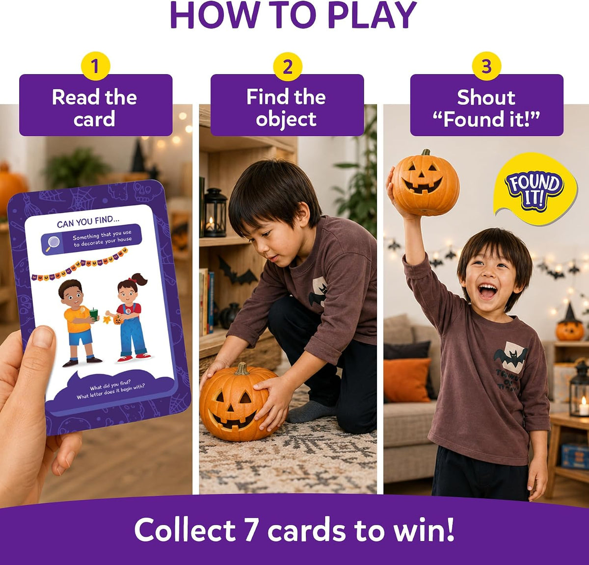 Skillmatics Found It Indoor – Scavenger Hunt Card & Board Game for Kids
