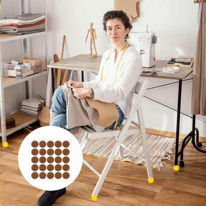 48 Pcs 1/2 Inch Felt Pads for Chair Legs Brown Felt Cabinet Door Pads Self Adhesive Round Felts Feet Protector Felts Bumpers for Table Chair Sofa Furniture Kitchen Cabinet Doors Floor Drawers Cupboard