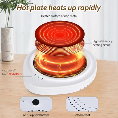 ASAWASA Candle Warmer with Timer Coffee Mug Warmers for Large Jar