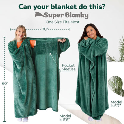 Super Blanky Wearable Blankets for Women & Men, Dorm Room Essentials, Gift for Her, Gifts for Women, Wife Birthday Gift Ideas