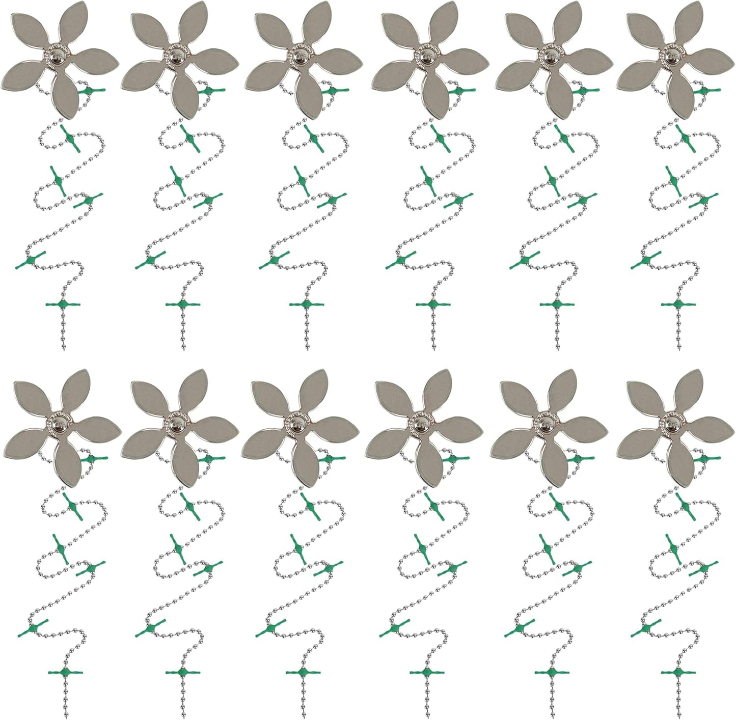 Shower Drain Hair Catcher – Disposable Bathroom Hair Trap, Easy to Install in Shower Drain Cover, Helps Prevent Clogs – As Seen on Shark Tank – Silver Flower (4-Pack)