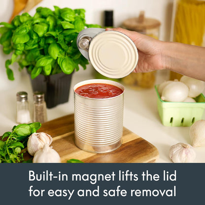 bella Automatic Can Opener, Hands Free, Battery Operated, Cordless, Stainless steel blade to open any Size Can with Magnet to Safely Remove Lid, Seamless Opening Decreases Sharp Edges, Slate