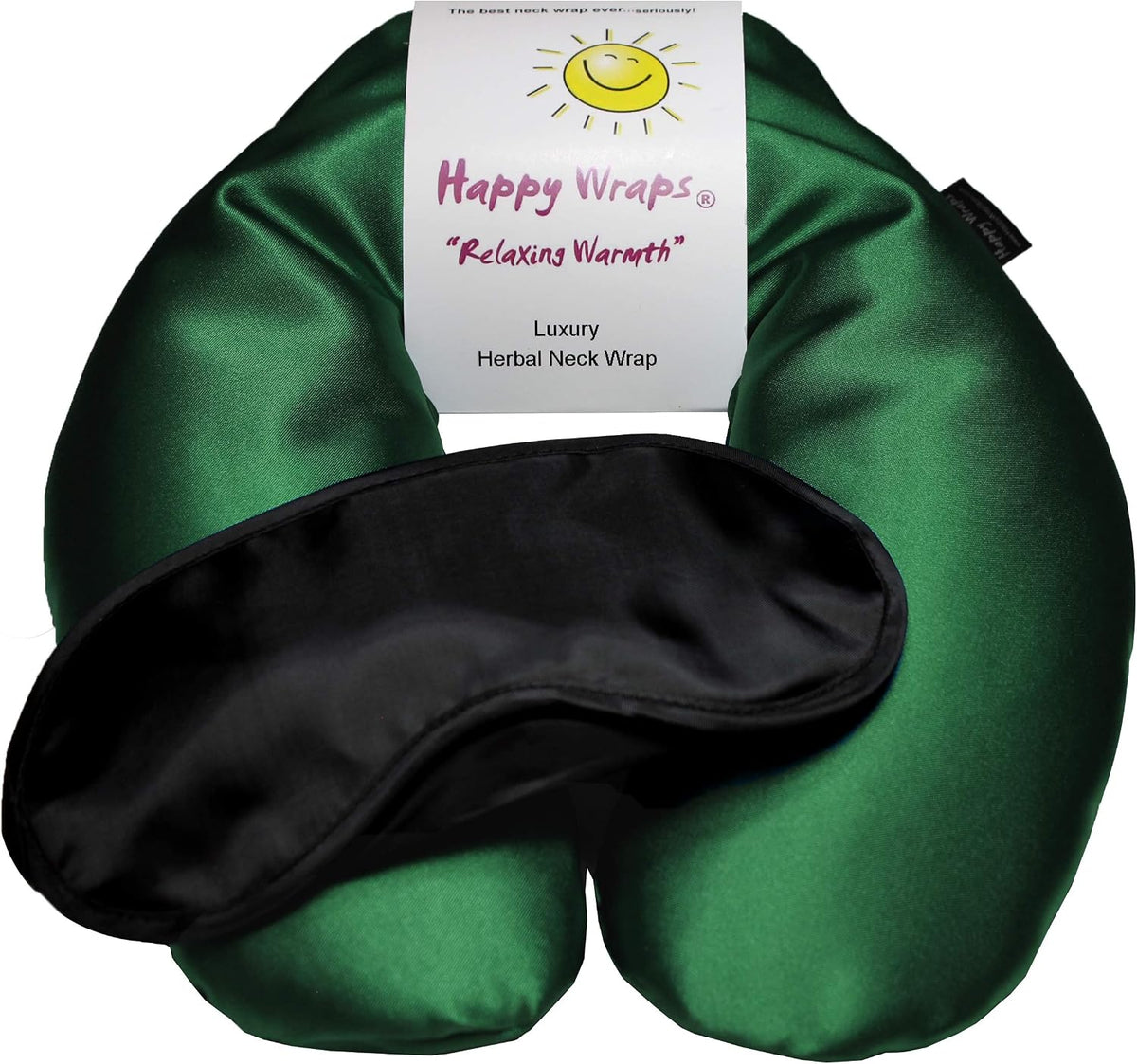 Microwavable Herbal Neck Wrap - Hot Cold Aromatherapy Neck Warming Pillow - Heating Pad for Migraines, Stress, Gifts for Women, Birthdays, Christmas and Free Sleep Mask - Purple Cotton
