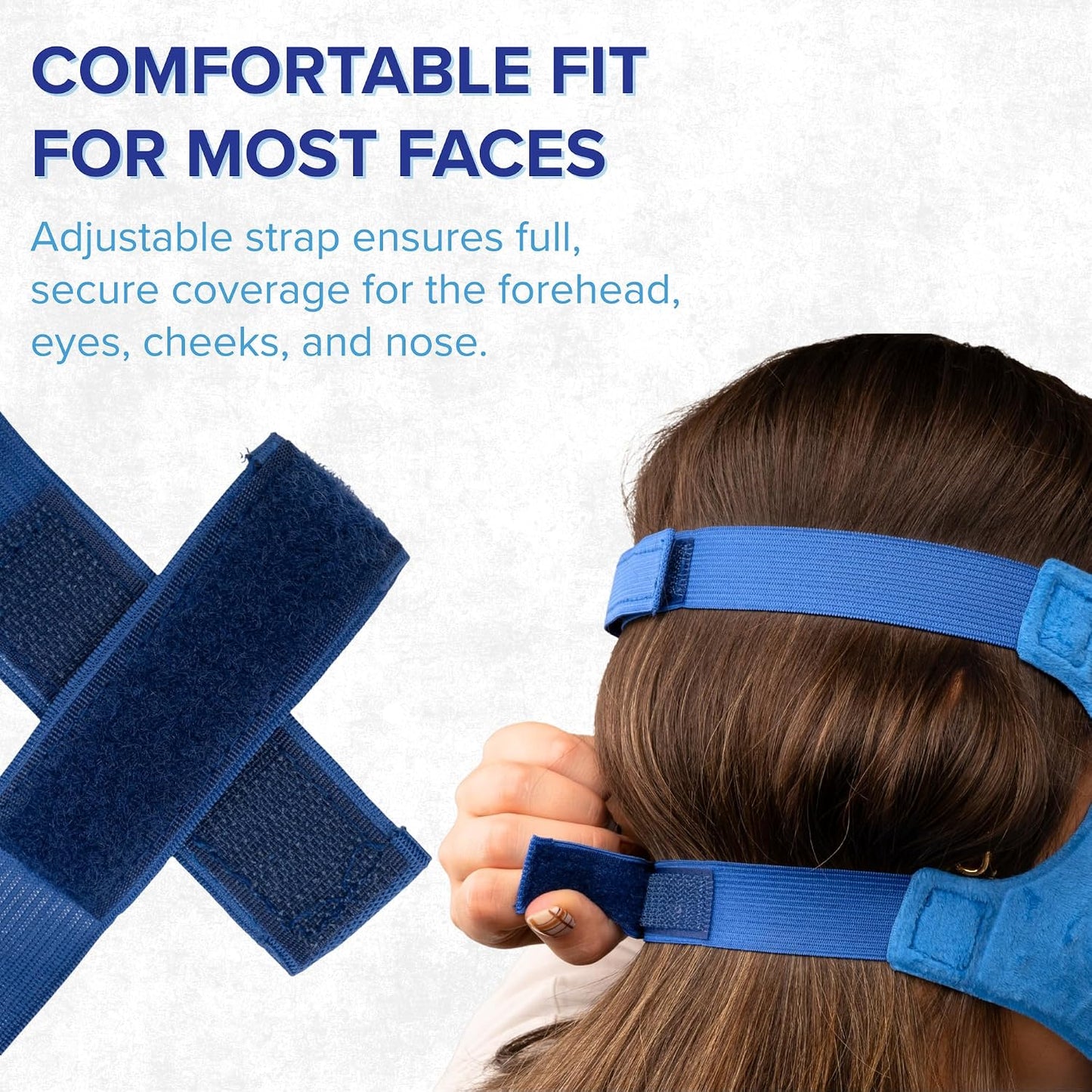 LIFE WORKS Gel Bead Face Mask, Cooling Eye Mask for Puffy Eyes and Headache, Hot or Cold Face Pack for Migraine Relief, Reusable Cold Wrap for Eyes, Cheeks, Forehead, and Nose