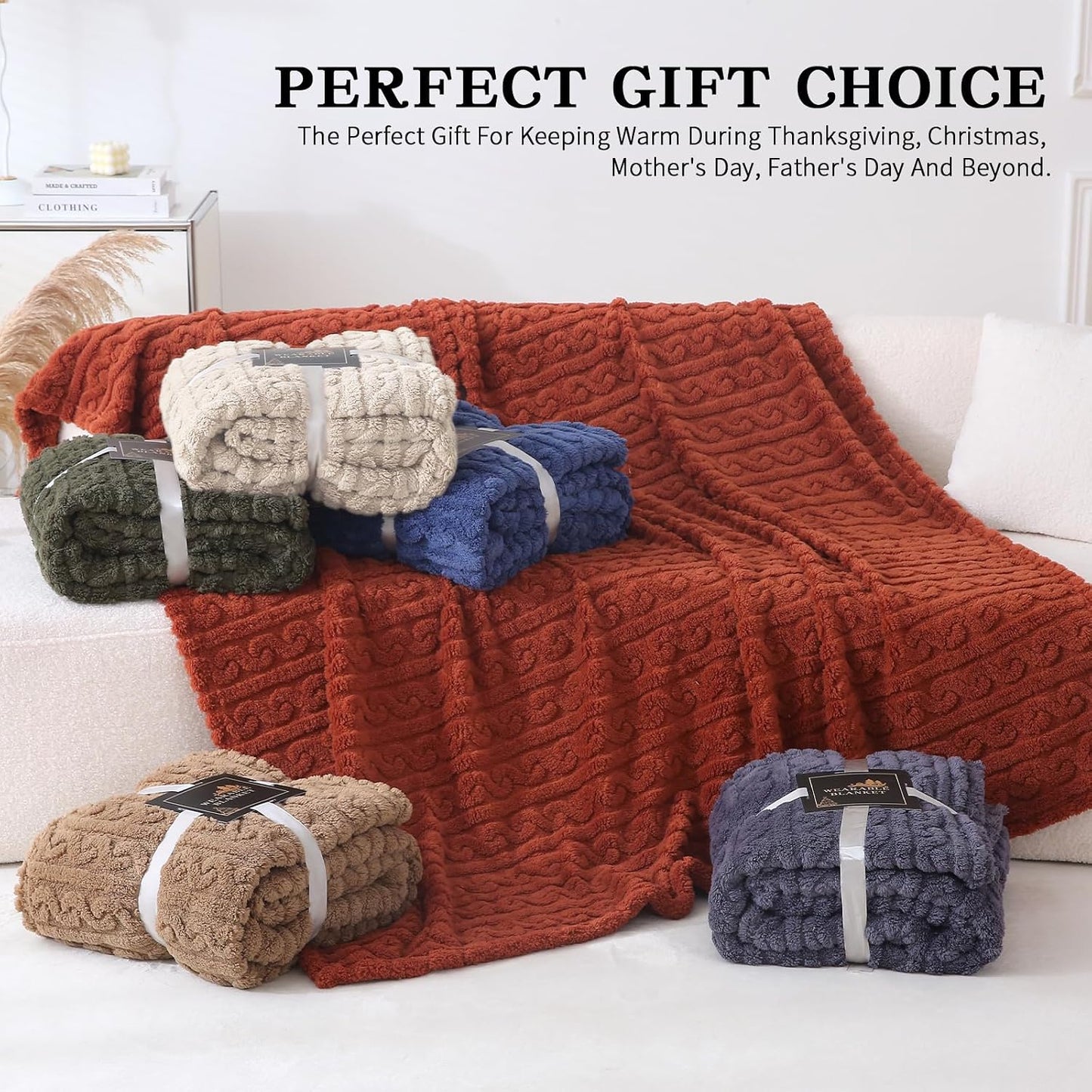 Wearable Blanket Sherpa Fleece Shawl Blanket with Pockets Blanket Poncho Cape for Adults, Cozy Shawl TV Throw Blankets