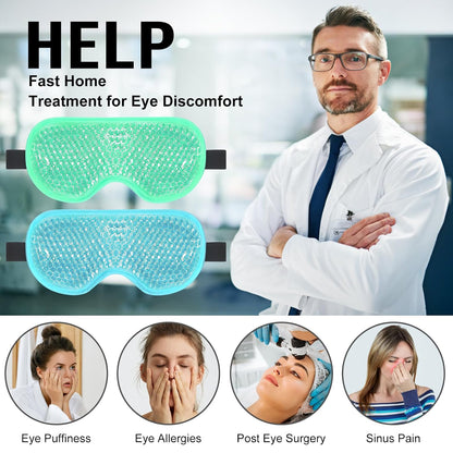 BeeVines Gel Eye Mask, Cooling Ice Masks for Puffy Eyes (2 Pack)