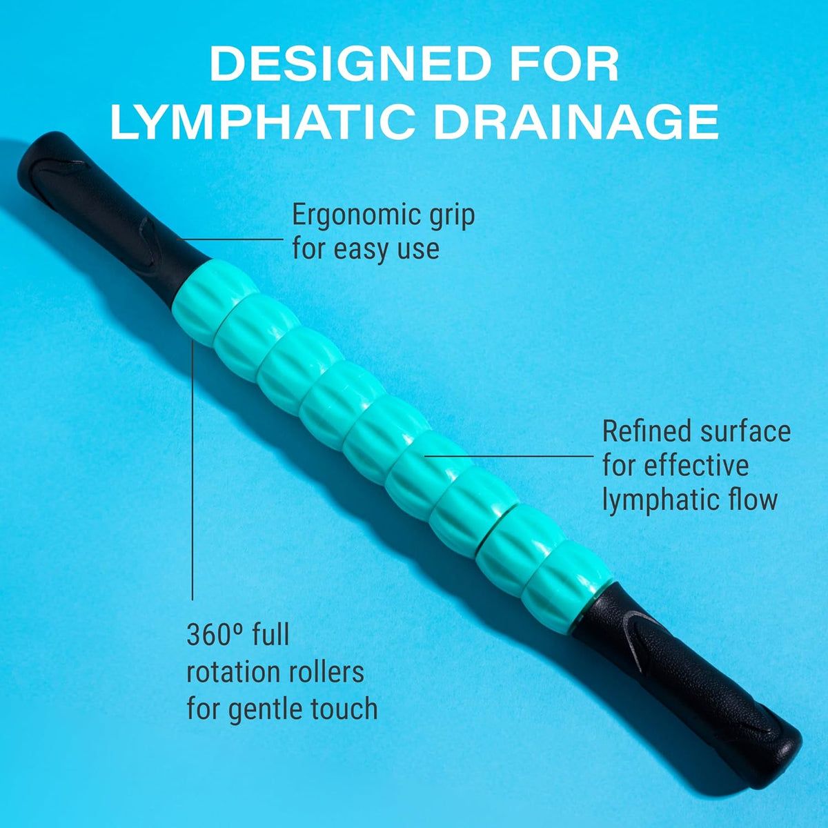 Bruizex Lipo Roller Lymphatic Drainage Massager, Massage Tool for Stomach