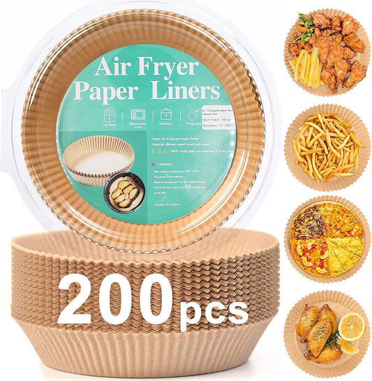 200PCS Air Fryer Liners for Ninja: Higher Non-Stick Disposable Parchment Paper Liner for Ninja DZ201/DZ401 Dual Airfryer Baking - Food Grade Ninja Air fryer Accessories (Rectangle - 8.6 x 5.5 inch)
