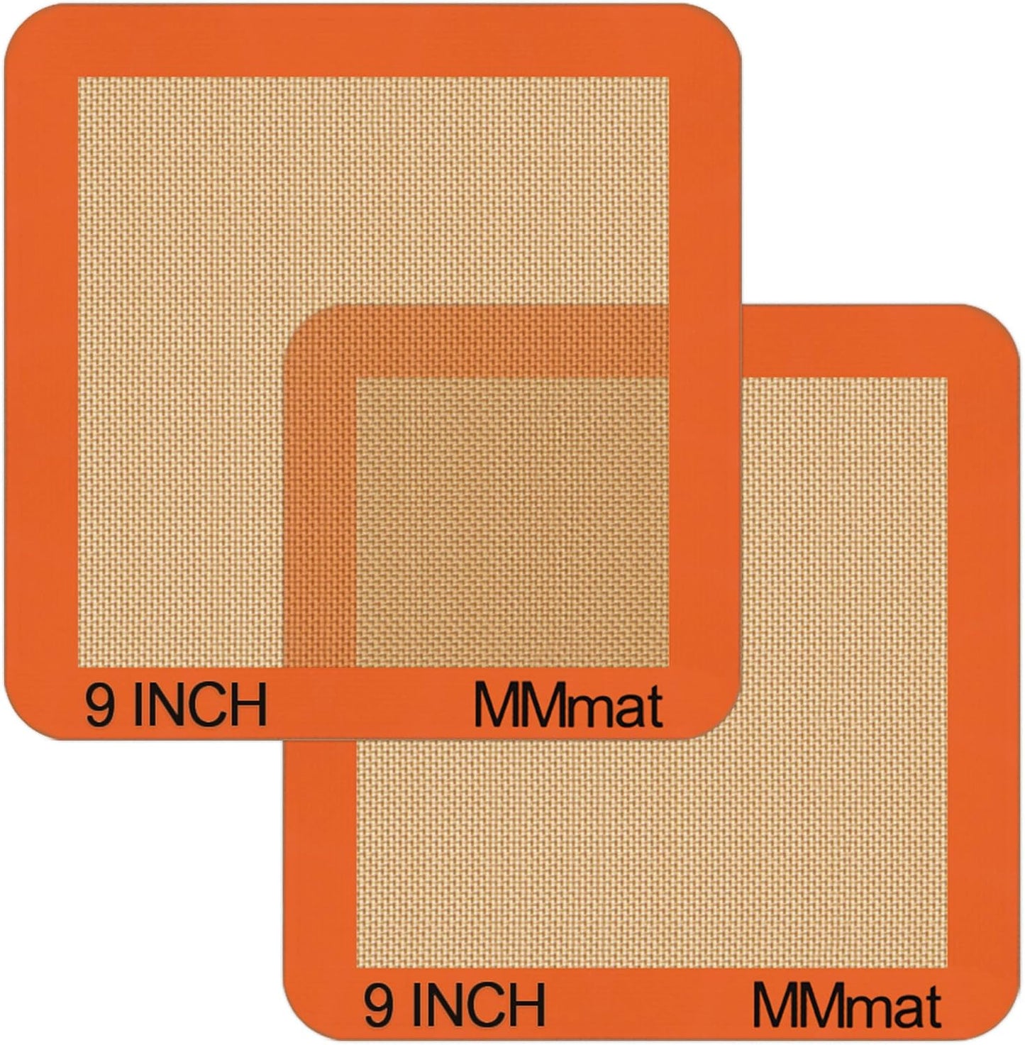 Best German Silicone Baking Mats - 8 inch | Set of 2 Square Non-Stick Reusable Air Fryer Linner, Non Slip, BPA Free, PFOA Free, Non-toxic, Dishwasher Safe