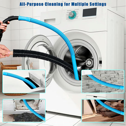 Dryer Vent Cleaner Kit Dryer Lint Cleaner Kit - Household Universal Vacuum Hose Attachment + Lint Brush for Easy Vent Cleaning, Hose Fit Most Vauum Cleaners to Improve Dryer Efficiency