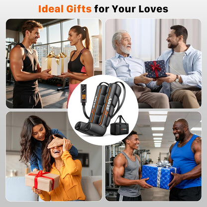 JZBRAIN Air Compression Boots Leg Massager: Sequential Full-Leg Recovery with Heat, 6 Modes & 11 Intensities for Post‑Workout Relieve & Daily Relaxation for Athletes, Fitness Users (Medium)