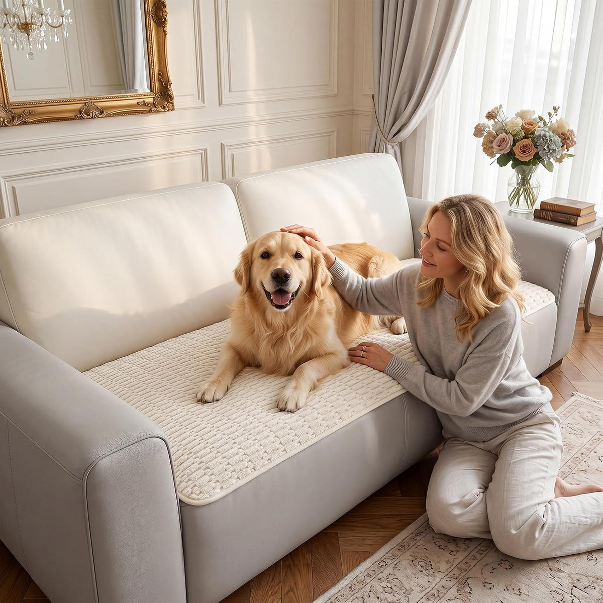 Foxdecor Couch Arm Covers for Sofa Arm Chair Covers Set of 2